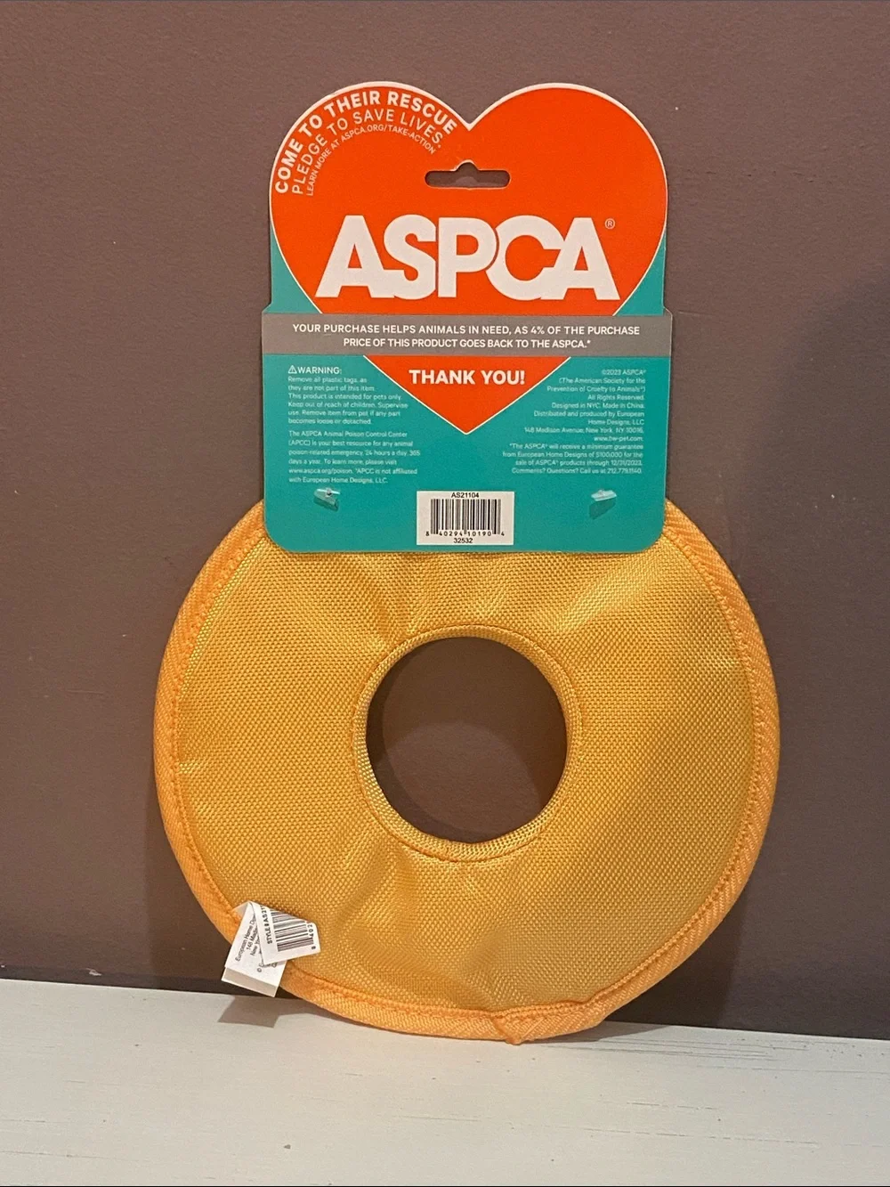 ASPCA - Pink Frosting Donut Dog Toy Stuffing Free